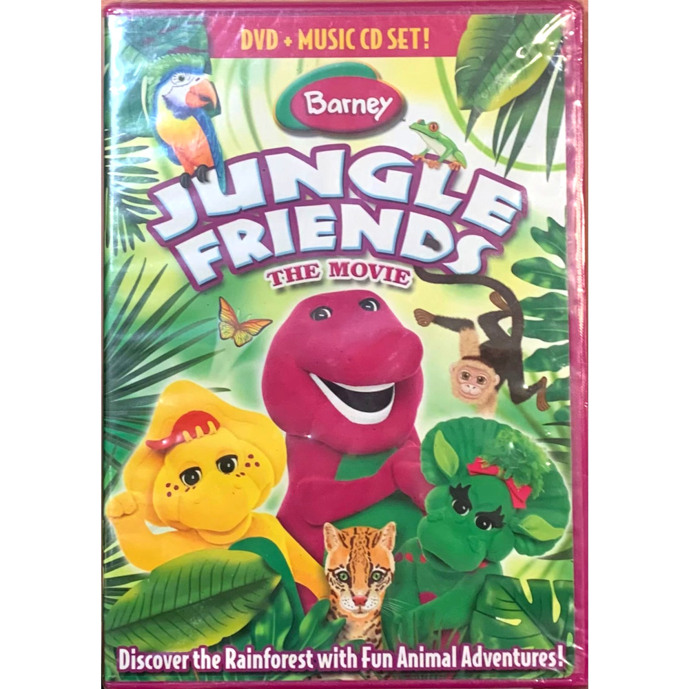 Barney: Jungle Friends NEW DVD & CD Set Kids Movie & Music Rainforest Animals